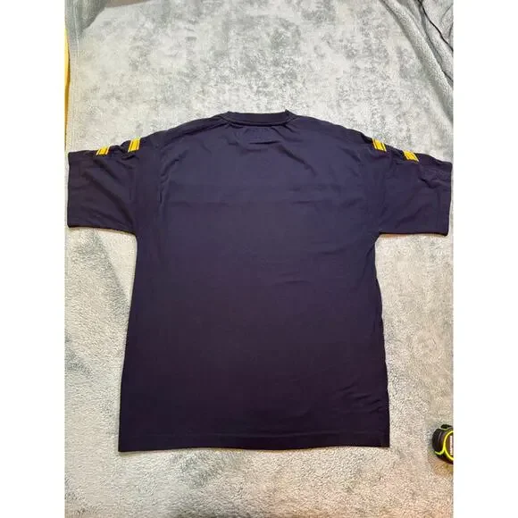 Point Zero Black Yellow Stripe T-Shirt Size US UK Medium - Picture 8 of 9